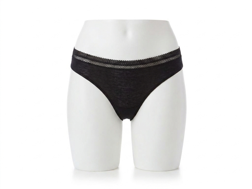 NEW COMMANDO pure pima thong panty in black